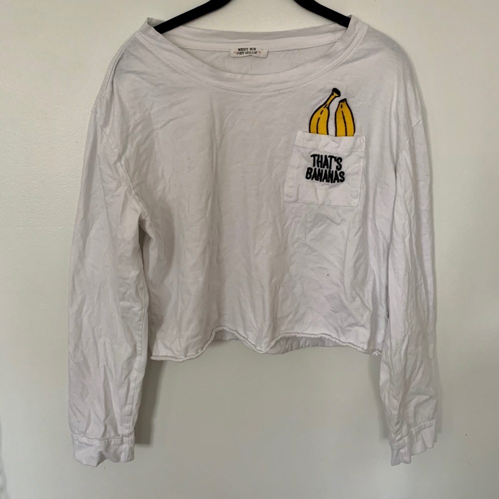Thats Bananas long sleeve shirt with pocket detail